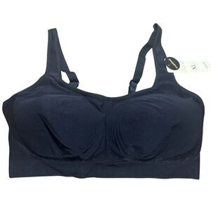 Shapermint TRUEKIND Everyday Comfort Straps Wirefree Shaper Bra Black NWT XL